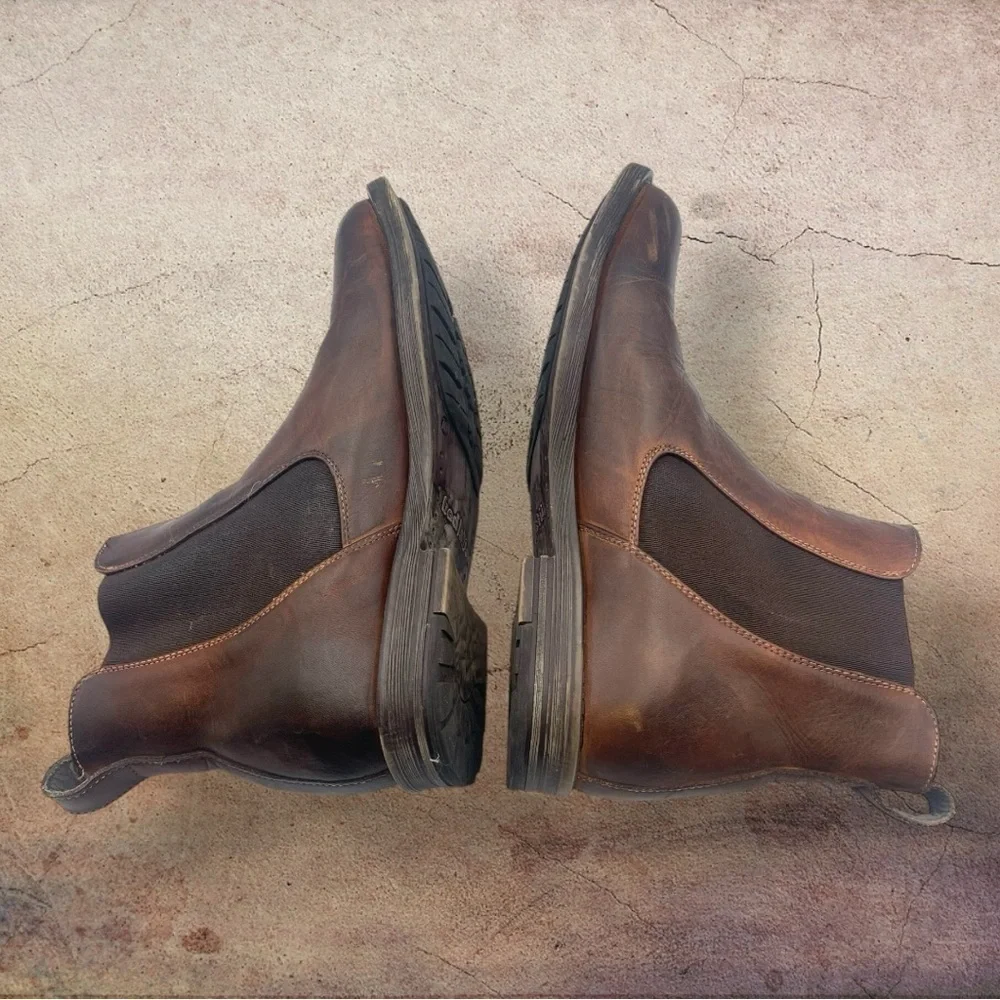 Bed|Stu Men's Brown Distressed Leather Boots Size 10